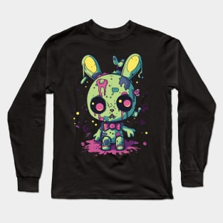 Mystical Minty Spooky Bear: The Kawaii Chibi Bear Zombie Long Sleeve T-Shirt